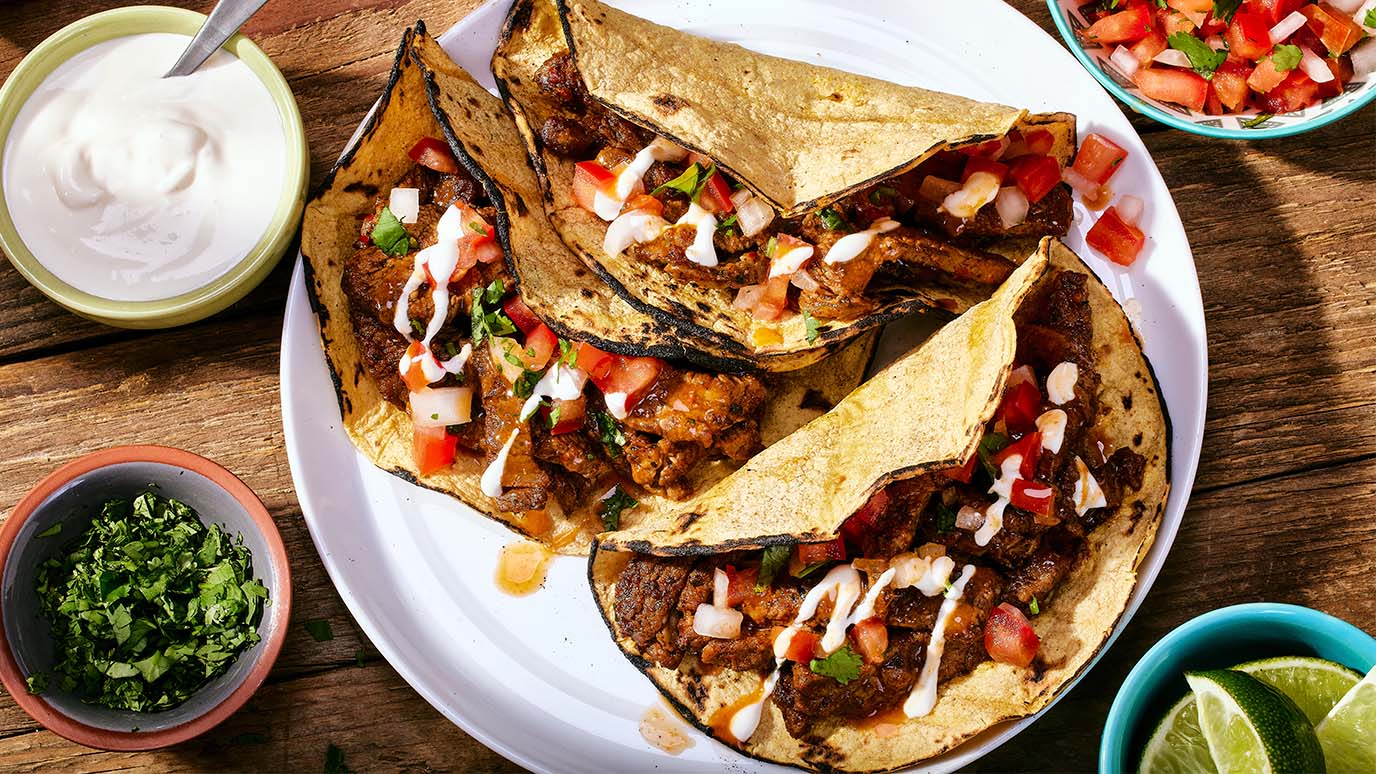 Cholula® Chili Garlic Steak Tacos