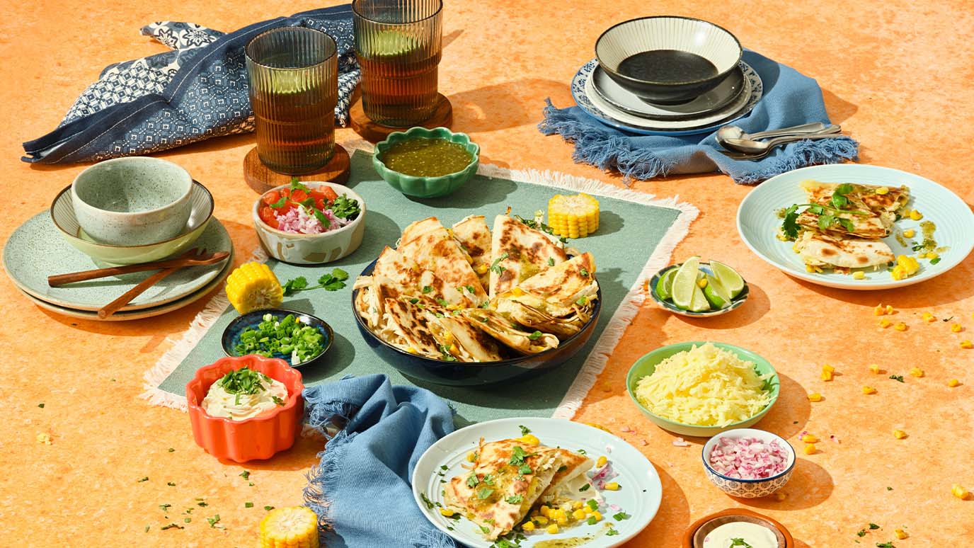 Chicken Esquites Quesadillas