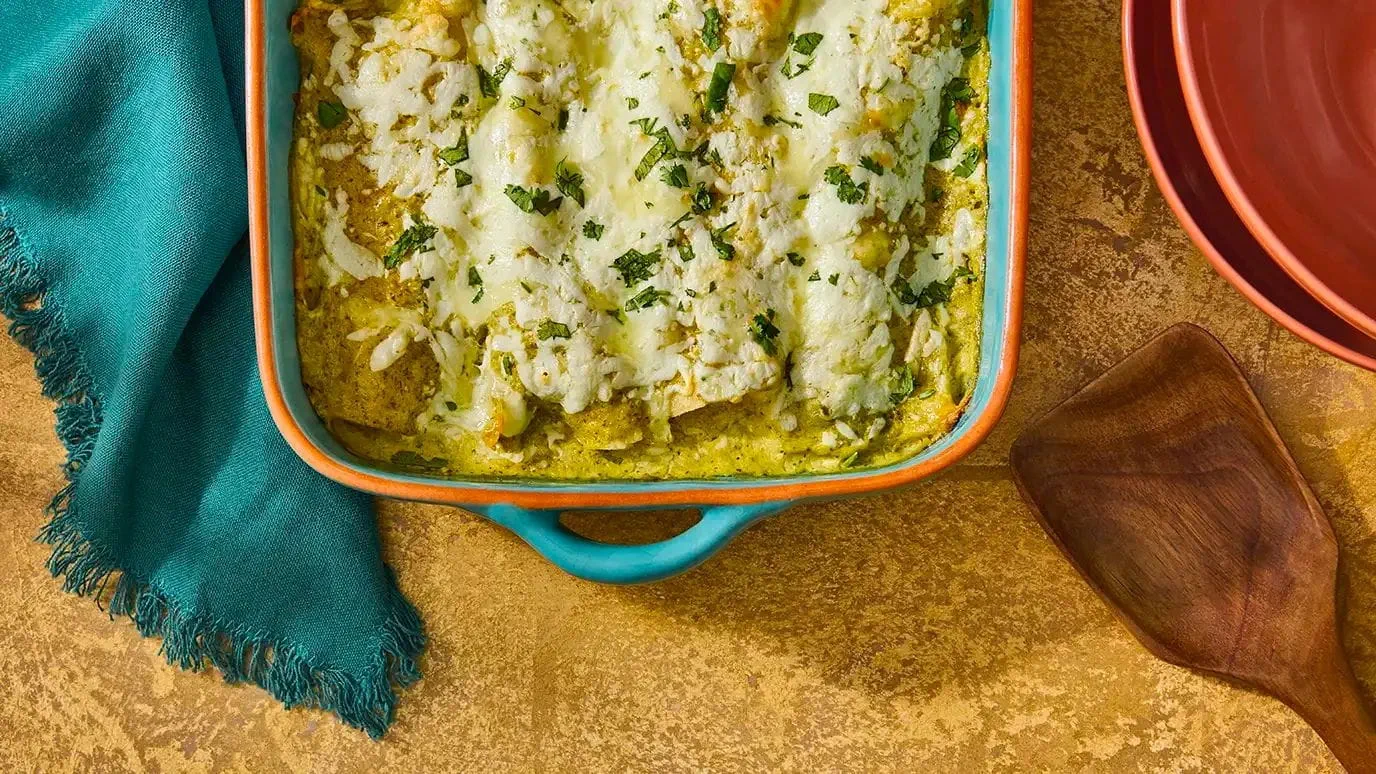 Tray of Enchiladas Suiza