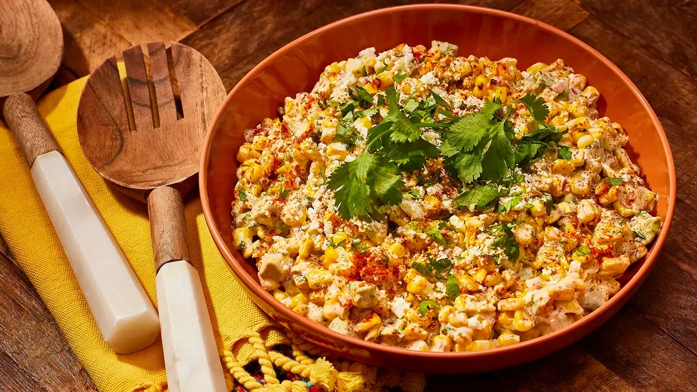 Bowl of Mexican corn salad