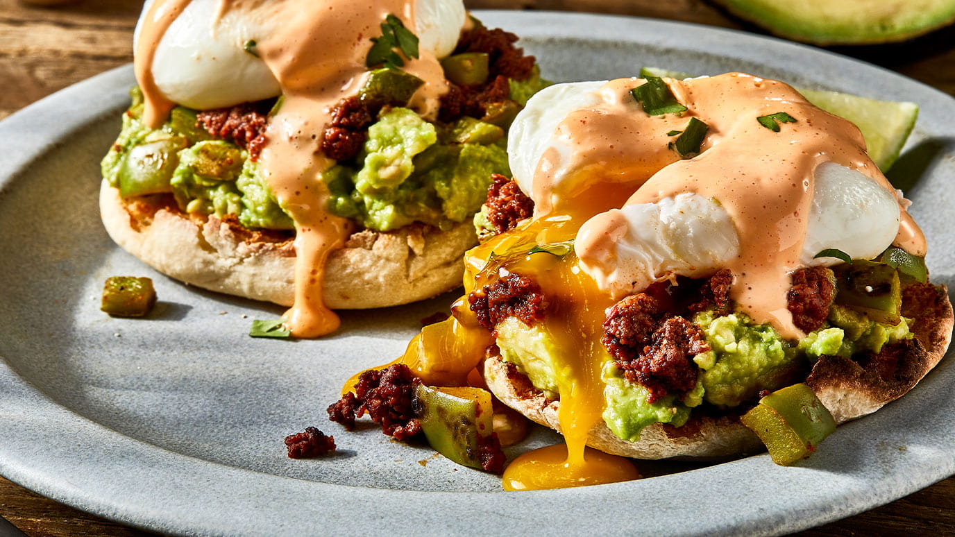 Easy Chorizo Eggs Benedict
