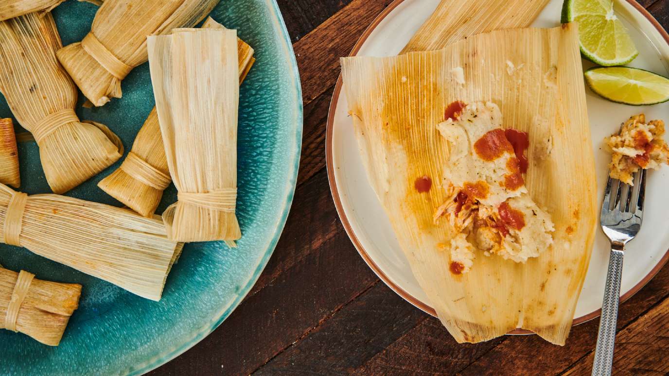 homemade chicken tamales